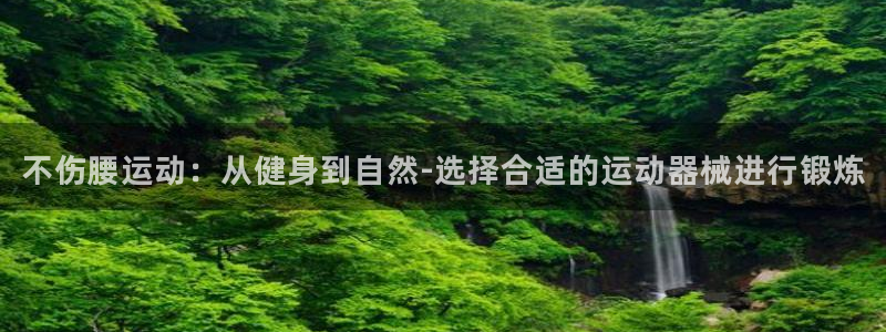 意昂4五金厂：不伤腰运动：从健身到自然-选择合适的运动器械进