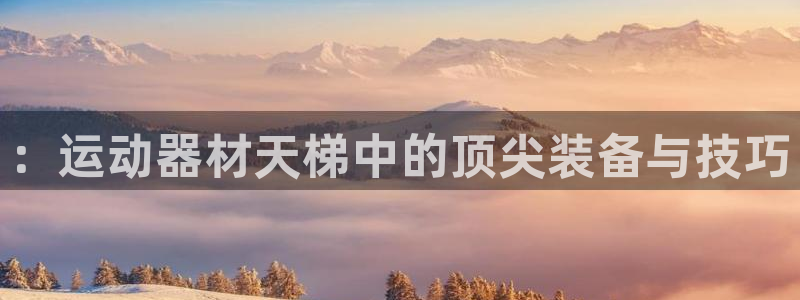 意昂4神州：：运动器材天梯中的顶尖装备与技巧